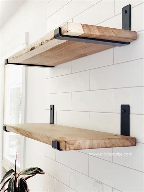 metal brackets for wooden shelves